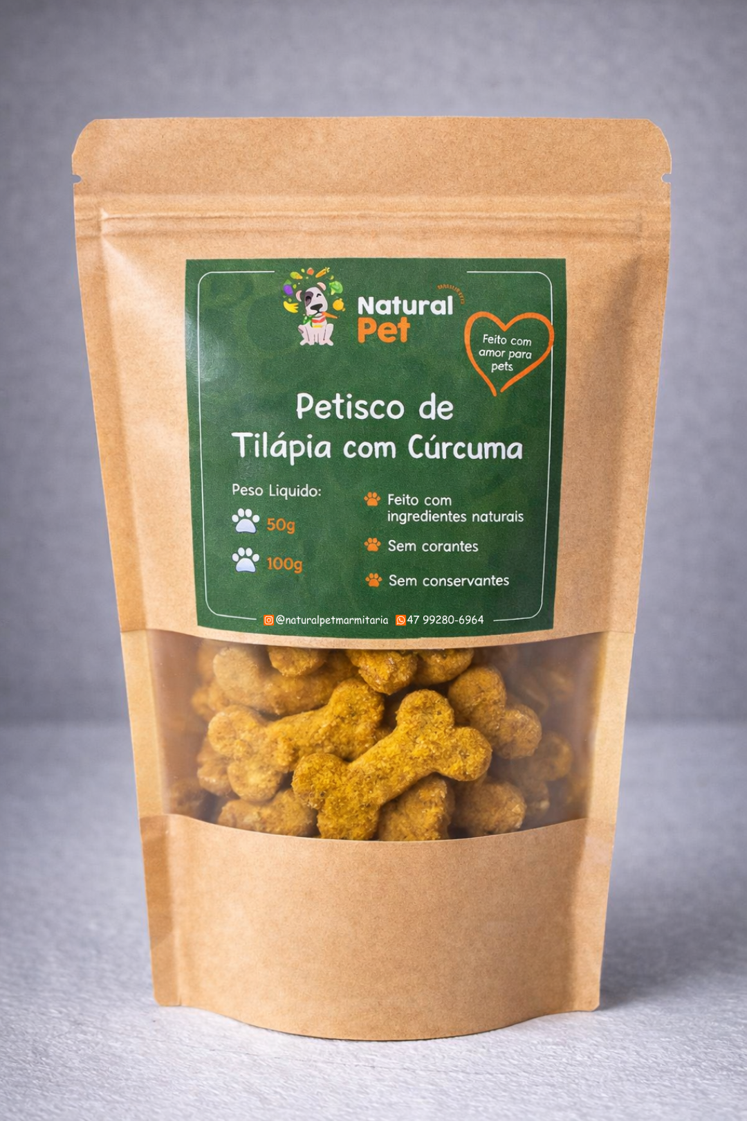 Petisco Natural de Tilápia com Cúrcuma